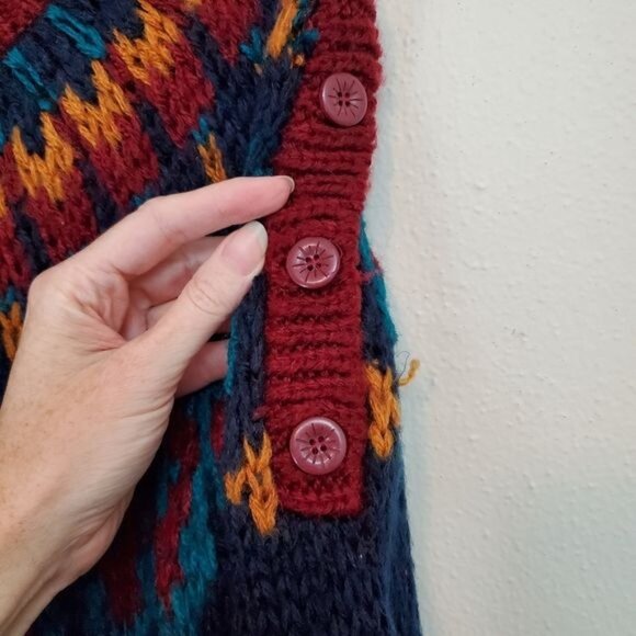 Vintage IVY handknit chunky knit oversized sweater - Picture 4 of 8